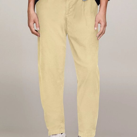 Men's Tommy Hilfiger Summer Yellow Custom Fit Th Flex Cotton‎ Chino Pants 36x34 - Picture 16 of 16
